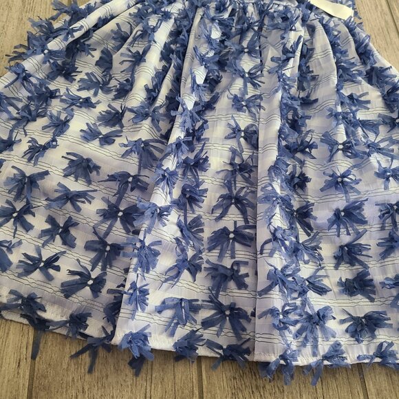 Halabaloo young girls blue and white sleeveless summer dress size 10 - Picture 6 of 11